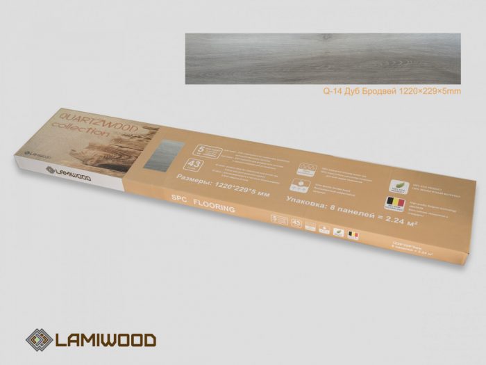 Виниловый ламинат Дуб Бродвей Quartzwood.