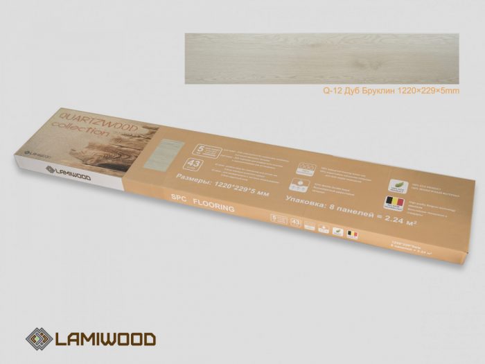 Виниловый ламинат Quartzwood Dub Brooklyn Q-12.