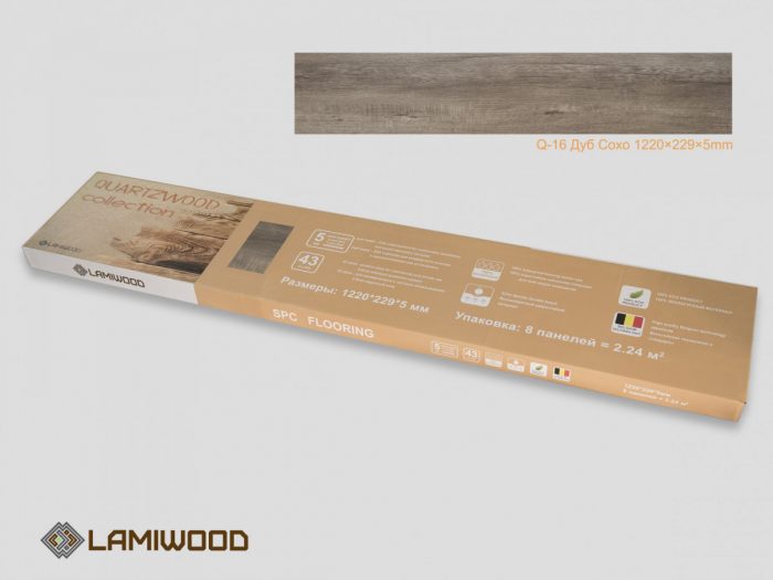Виниловый ламинат Quartzwood Дуб Сохо - Q-16