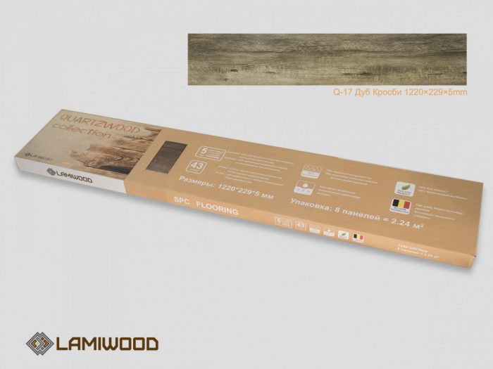 Виниловый ламинат Quartzwood Q-17 Дуб Кросби
