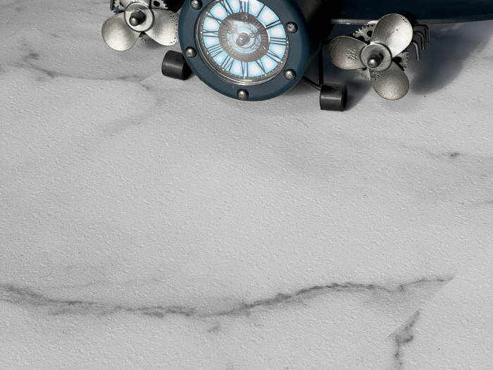 Aquamarine Marble Vinyl Laminate Flooring.
