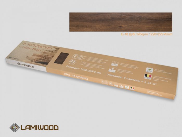 Виниловый ламинат Quartzwood Dub Liberty.