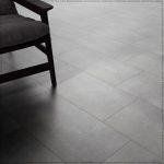 Vinyl flooring with natural stone pattern.