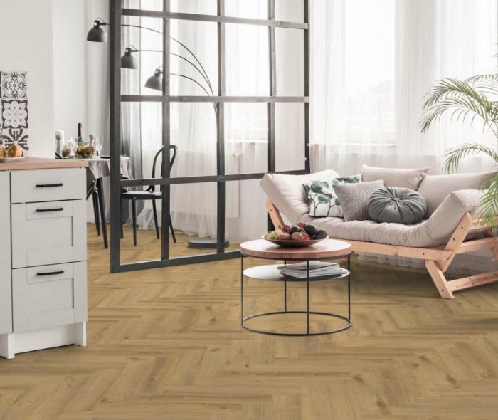 Ламинат Kronotex Herringbone 6018 Дуб Кашемир 33 класс 10 мм. - Изысканный узор
