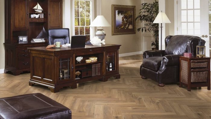 Ламинат Kronotex Herringbone AB 4764 32 класс, 8 мм - узор в форме рыбьей кости.